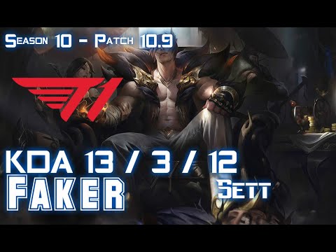 T1 Faker SETT vs YASUO Mid - Patch 10.9 KR Ranked