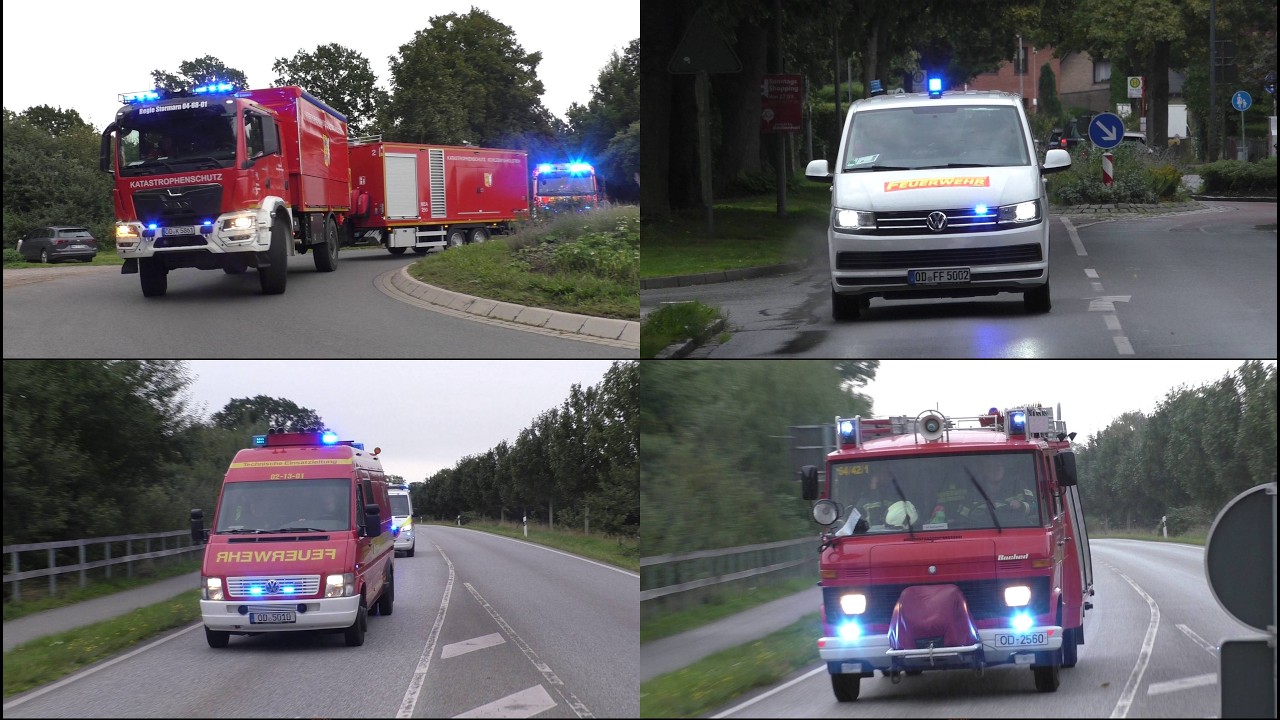 [Klimawandel in Deutschland!] Ausnahmezustand nach Unwetter - Einsatzfahrten in Bargteheide 