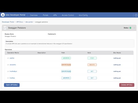 Istio Developer Portal - Part 1