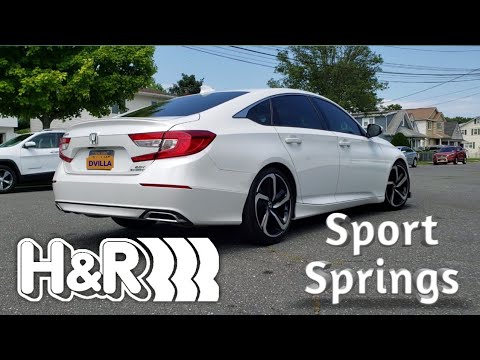 Lowered my 2018 Accord 2.0t on H&R Sport Springs - Review and 360 Walk Around
