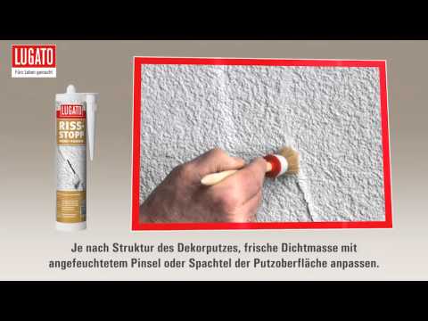 Risse in Putz reparieren und abdichten mit RISS-STOPP WAND UND FASSADE von LUGATO