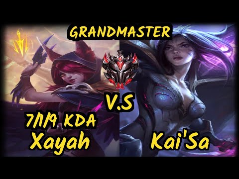 XL Innaxe (XAYAH) vs KAI'SA - 7/1/9 KDA BOTTOM ADC GAMEPLAY - EUW Ranked GRANDMASTER