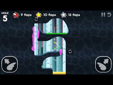 Flappy Golf 2 SPIN LAND HOLE 1-9 Superstar Walkthrough - YouTube