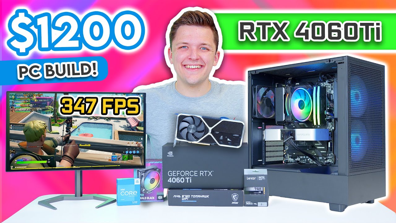 $1200 RTX 4060Ti Gaming PC Build! 😄 [Testing Nvidia’s Latest GPU in 15+ Titles!]