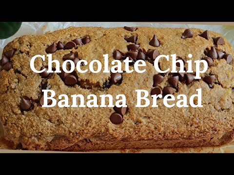 EASY Chocolate Chip Oat Banana Bread Recipe | Dairy-free Recipe