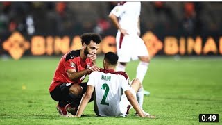 Salah consoling Hakimi after Egypt beat Morocco