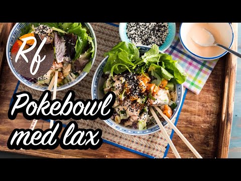 Prova min nyttiga och goda variant på Pokebowl - en slags sallad med sesam- och sojamarinerad rå lax, wasabi-dressing, sallad, avokado, babyspenat, ris, gurka, strimlad rödkål samt sesamfrön. Gillar du stark mat så kan du ta mer wasabi samt Sriracha sås.>