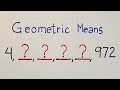 How To Find The Geometric Means Geometric Sequence Grade 10 Math