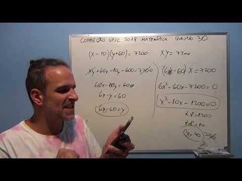 Correção UFSC 2018 Matemática Questão 30