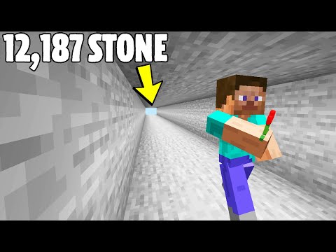 Digging the Longest Mine with a Flower in Minecraft