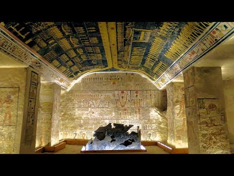 The tomb of Ramses V and VI in the Valley of the Kings Egypt.