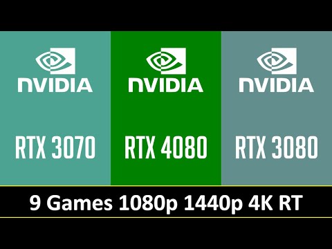 RTX 3070 vs RTX 4080 vs RTX 3080 - 9 Games 1080p 1440p 4K RT