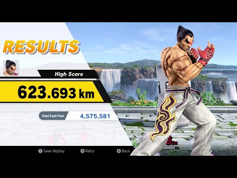 Super Smash Bros. Ultimate - Home-Run Contest, Kazuya, 623.693km (No Bat Drops)