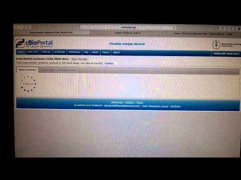 Video tutorial - CBioPortal, TCGA Data Portal