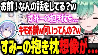 すみーの抱き枕に想像が加速してれいーどに突っ込まれるべに様www【ぶいすぽ切り抜き/八雲べに/白雪レイド】