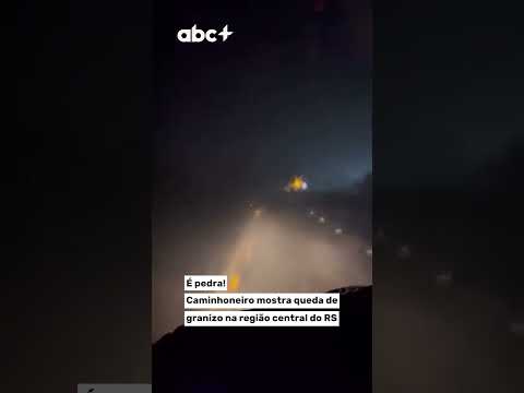 CAMINHONEIRO É SURPREENDIDO POR TEMPESTADE DE GRANIZO NO RIO GRANDE DO SUL