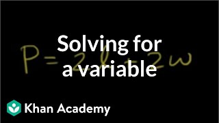 Solving for a Variable