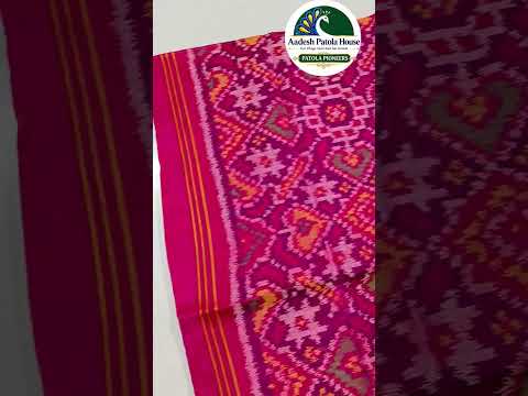 Pink Voragaji Manekchowk Motifs Single Ikat Chaniya Choli Dupatta 8 Ply Silk