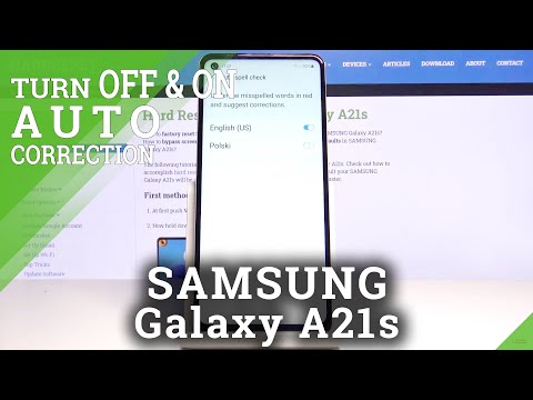 How to Enter Autocorrection in SAMSUNG Galaxy A21s – Find Autocorrection Settings
