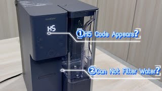 What should I do if an H5 code appears or the water pitcher stops making water  | CT910 Series