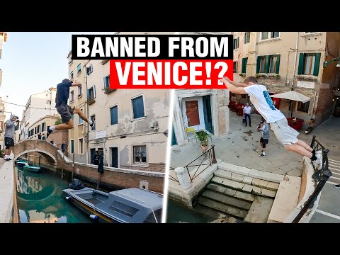 Venice Parkour Water Challenges | Defying The Mayor's Warnings