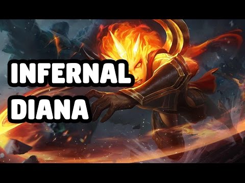 INFERNAL DIANA SKIN OLD SPOTLIGHT - LEAGUE OF LEGENDS