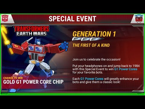 BACK TO G1 ??? TRANSFORMERS: Earth Wars Special Event - GENERATION ONE (UPDATE)