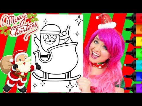 Coloring Santa, Cookies & Stockings Christmas Coloring Page Prismacolor Markers | KiMMi THE CLOWN