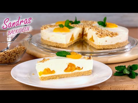 Gâteau de femmes paresseuses - gâteau d'été rapide avec des mandarines sans cuisson | Pas de cuisson