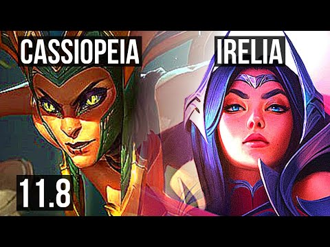 CASSIOPEIA vs IRELIA (TOP) | 12 solo kills, Legendary, 19/3/4, 500+ games | KR Diamond | v11.8