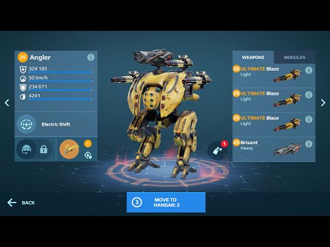 Angler with UE blaze / Brisant war robots test gameplay