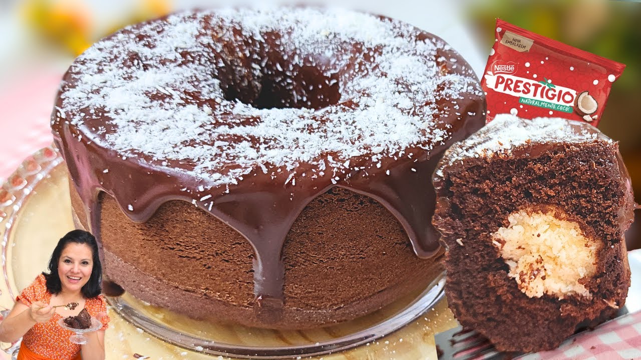 É SÓ MISTURTAR TUDO E SAI RECHEADO DO FORNO! - Bolo fofinho e fácil de fazer |Chocolate com cocada