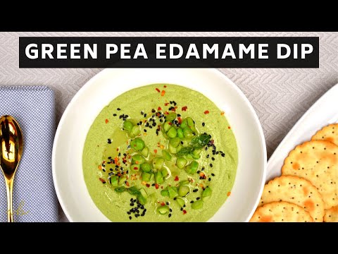 Green Pea Edamame Hummus Dip | Snack Dips & Spreads (HEALTHY AND VEGAN)
