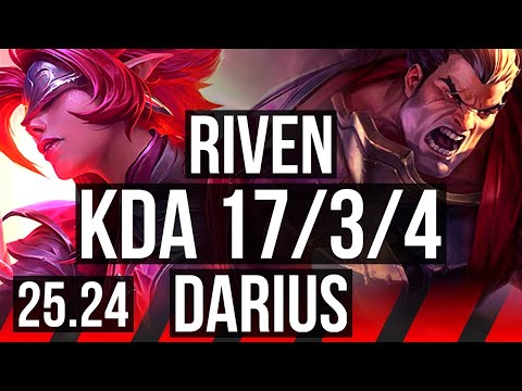RIVEN vs DARIUS (TOP) | 47K damage, 17/3/4 | EUW Master | 25.24