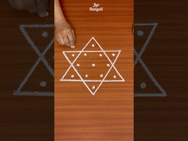 Padi dotted rangoli design for beginners - video 2