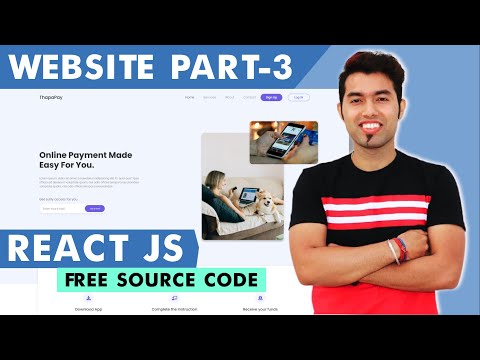  React JS Website Tutorial In Hindi 3 Header Section CSS Styling Floating Section React | 2021