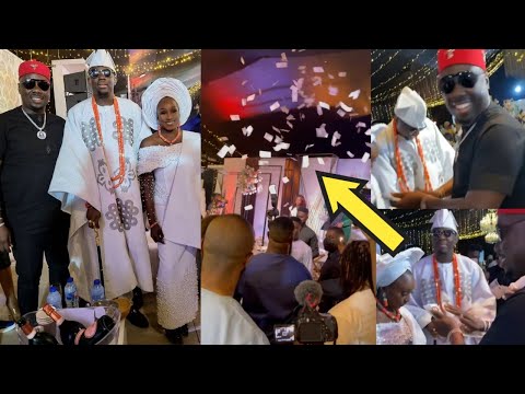 Obi Cubana & His Cubana Family Storm Wedding Made Money Rain, As Yoruba Couple's Cri£d