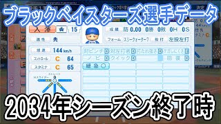 【パワプロ2021】ブラックベイスターズ2034年シーズン終了時選手データ