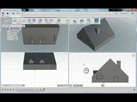 Modeling a simple house in Autodesk Fusion 360