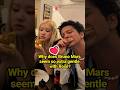 Why does Bruno Mars seem so extra gentle with Rosé?  #celebrity #BrunoMars #Rosé