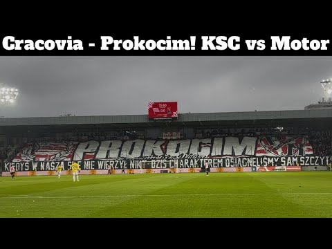 Cracovia Prokocim! Oprawa Pasów na meczu Cracovia Kraków vs Motor Lublin 22.11.2025r.