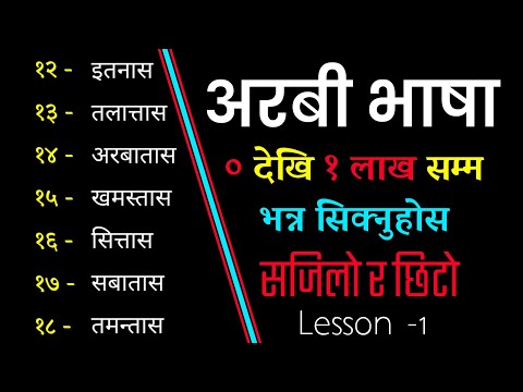 Arabic Language Learning | Nepali Lesson 1 | 0 to 1 lakh | With Saila bhai | How To Learn Arabic