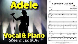 Adele - Someone Like You | Sheet music download | Vocal & piano arrangement