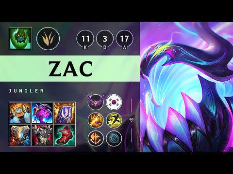Zac Jungle vs Karthus - KR Master Patch 25.16
