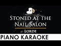 Lorde Stoned At The Nail Salon Piano Karaoke Instrumental Cover With Lyrics