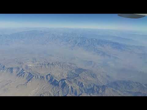 Mountain range near Hindu Kush in Afghanistan aerial view