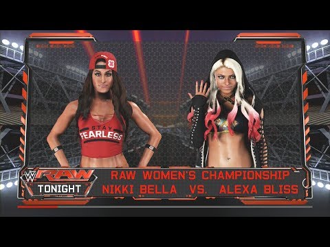 WWE 2K18- Nikki Bella vs Alexa Bliss Womens Raw Championship match