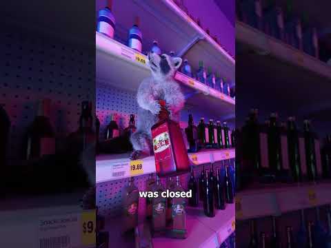 This Raccoon Broke Into A Liquor Store And Got Drunk 😳