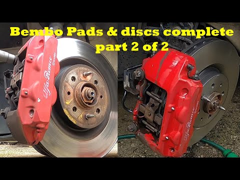 Brembo brake pads & discs replacement Alfa Romeo Mito QV (Giulietta) Part 2 of 2 DIY step by step