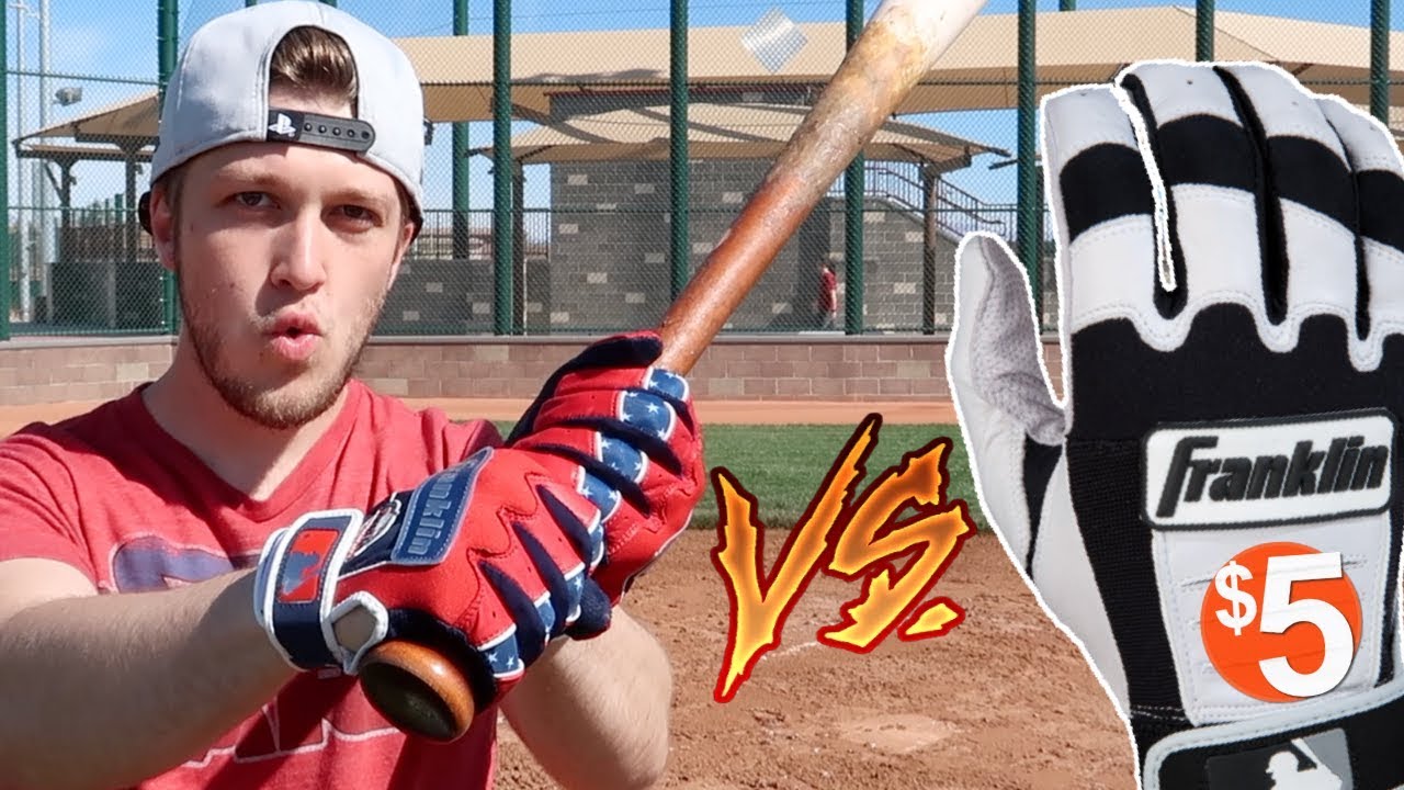 $5 Batting Gloves Vs $50 Batting Gloves! IRL Baseball Challenge